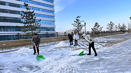 扫雪护行，情暖银龄——怀来天保团支部开展扫雪除冰志愿服务活动